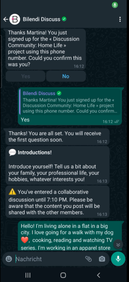 screenshot of Bilendi Discuss